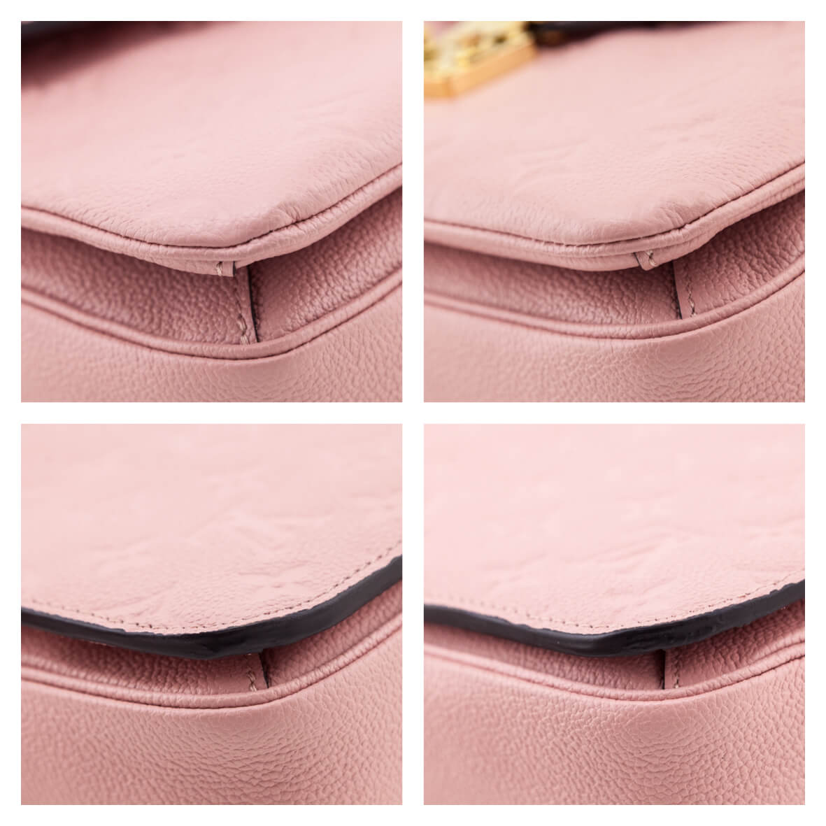 Louis Vuitton Rose Poudre Empreinte Pochette Metis - Love that Bag etc - Preowned Authentic Designer Handbags & Preloved Fashions