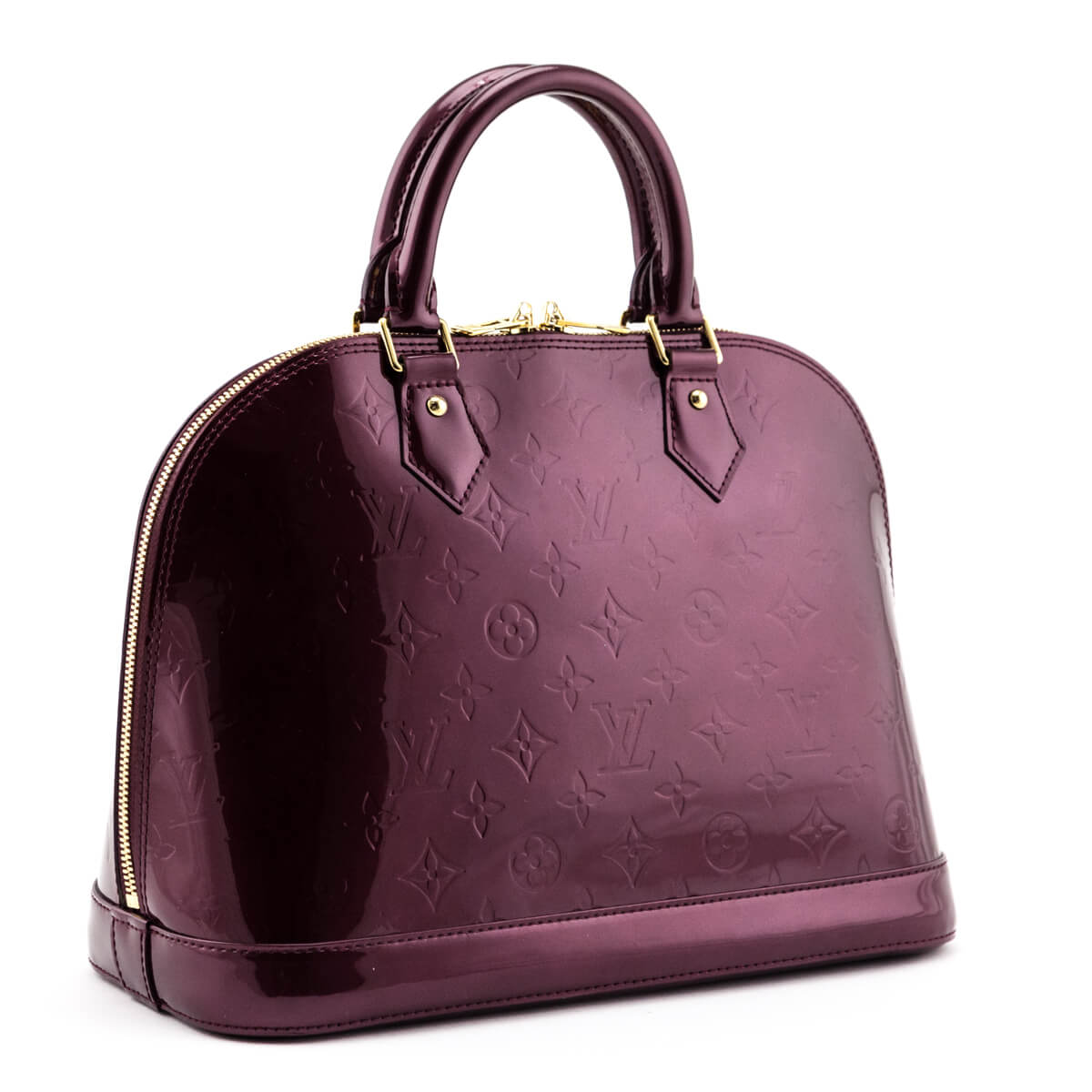 Louis Vuitton Purple Monogram Vernis Alma PM Leather Patent