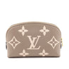 Louis Vuitton Tourterelle & Creme Empreinte Monogram Giant Cosmetic Pouch PM - Love that Bag etc - Preowned Authentic Designer Handbags & Preloved Fashions