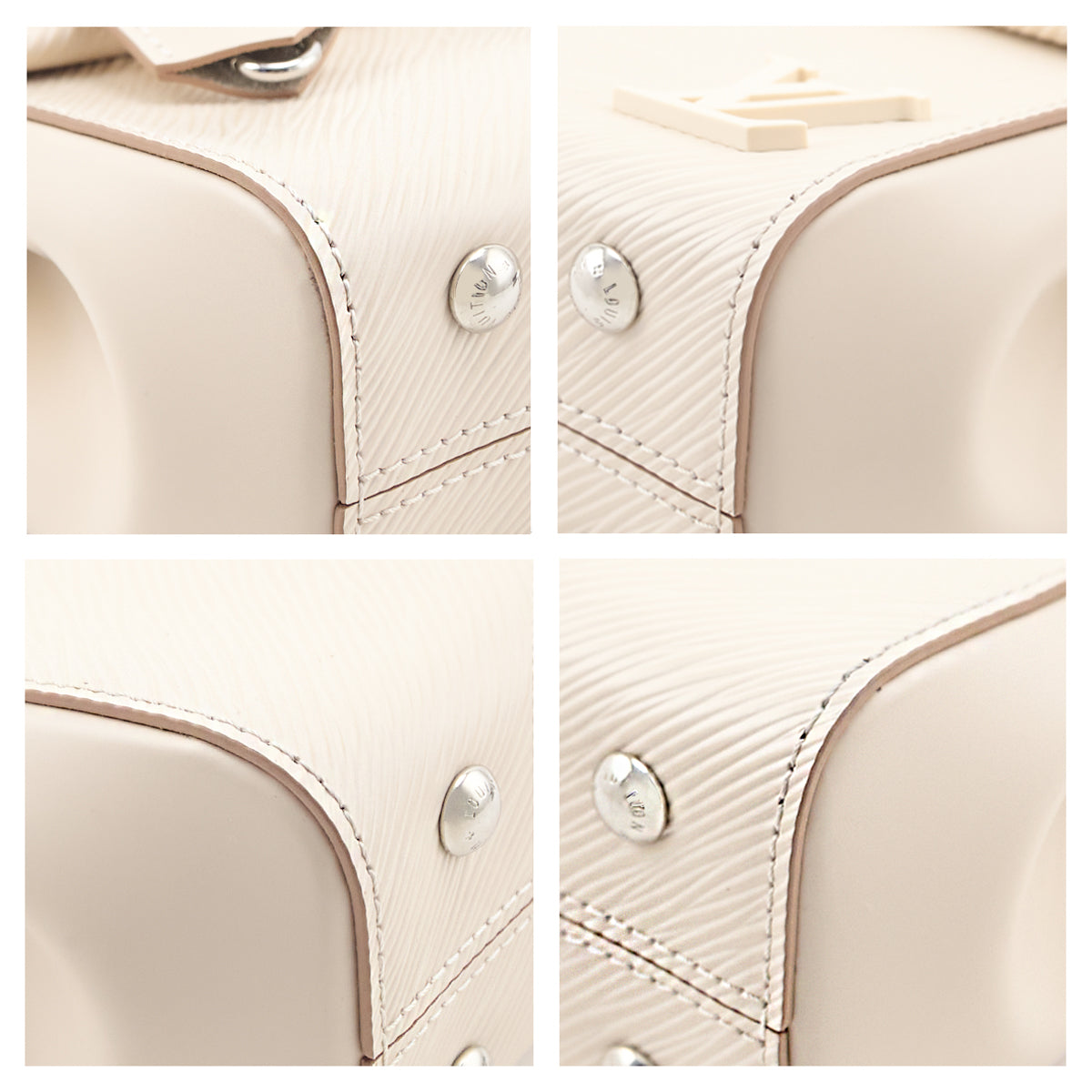 Louis Vuitton White Epi Mini Cluny Bag