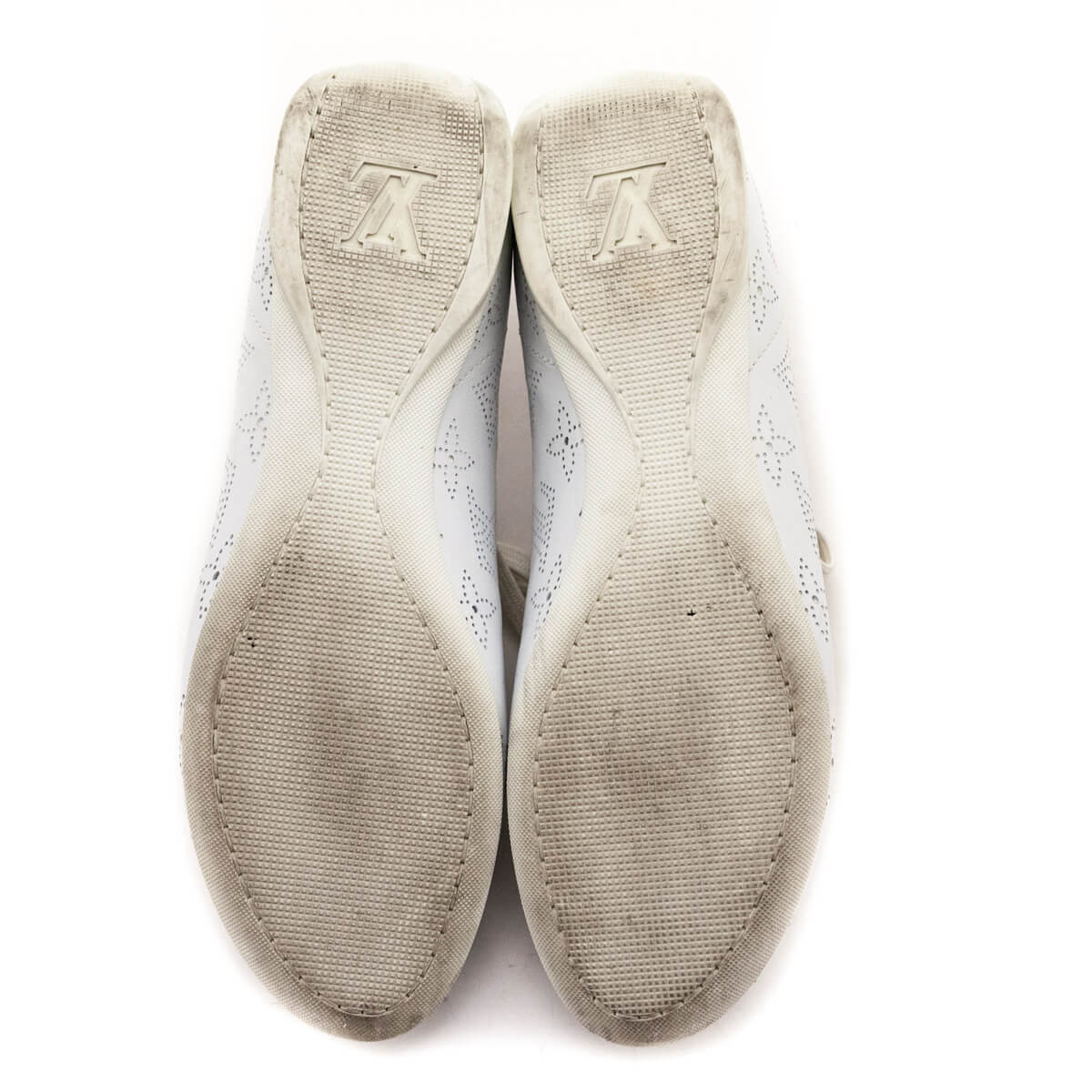 Louis Vuitton, Shoes, Louis Vuitton Perforated White Mahina Leather Low  Top Monogram Sneakers Us