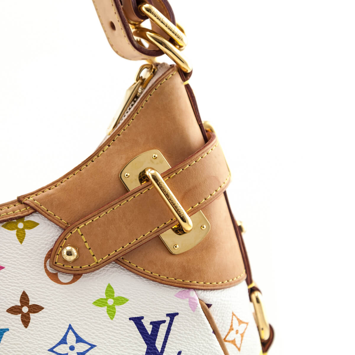 Louis Vuitton White Monogram Multicolor Greta Shoulder Bag