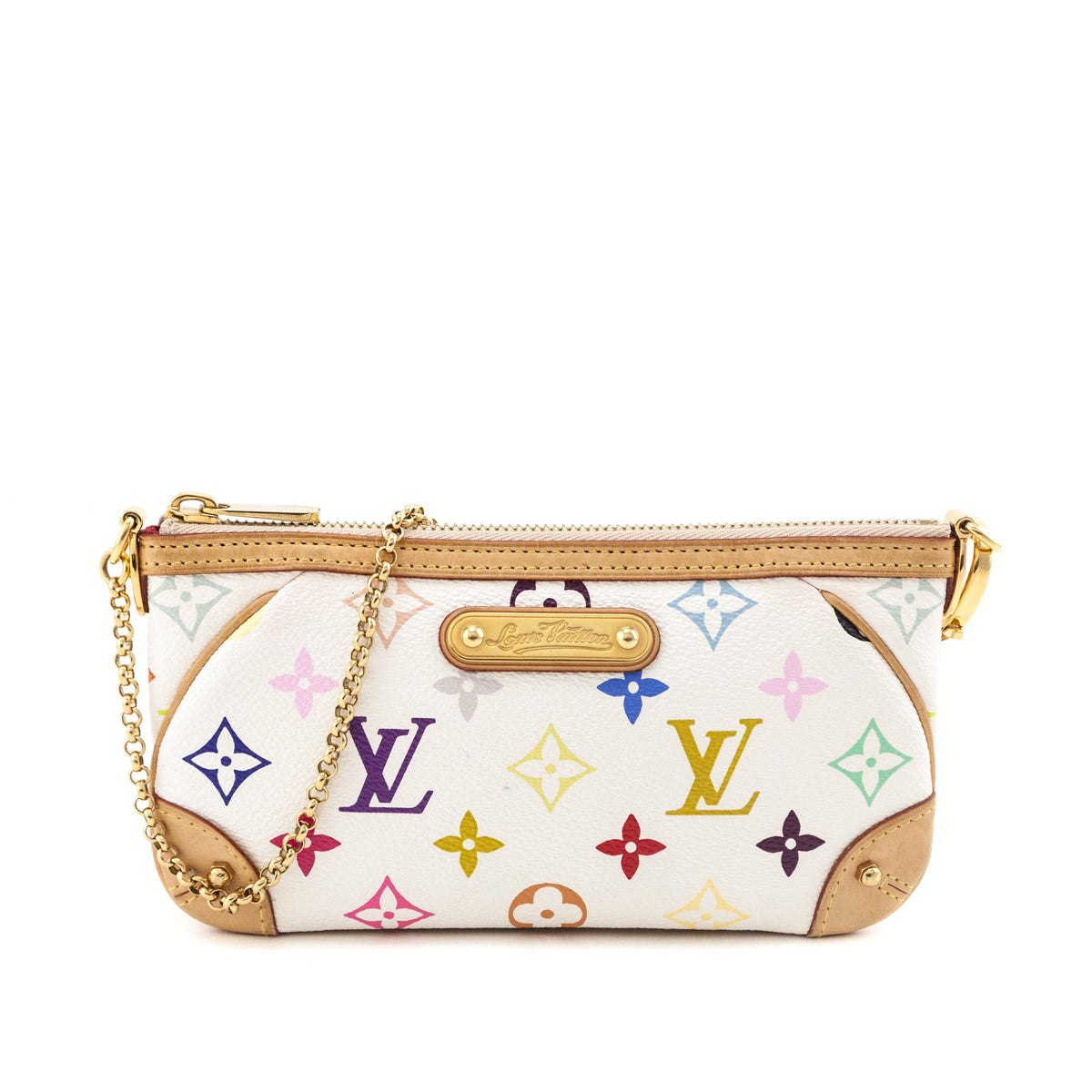 Louis Vuitton White Monogram Multicolor Pochette Milla MM
