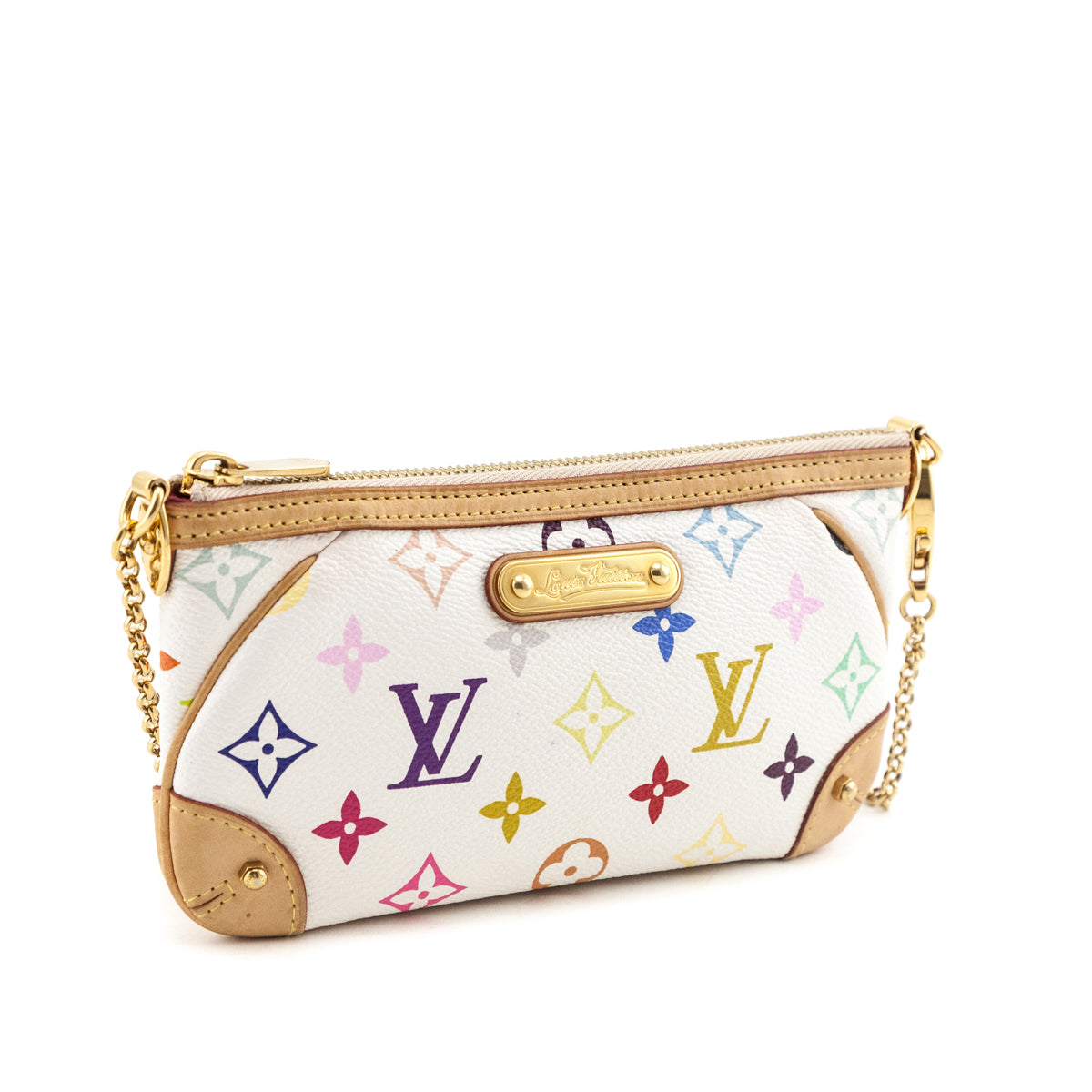 Louis Vuitton White Monogram Multicolor Pochette Milla MM