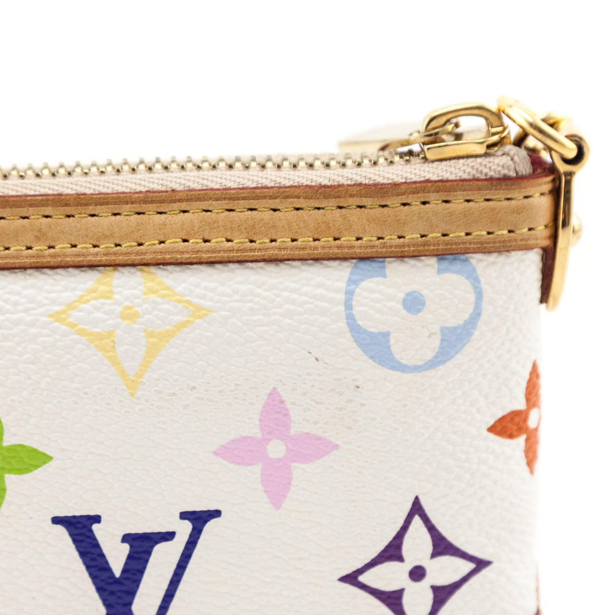 Louis Vuitton White Monogram Multicolor Pochette Milla MM