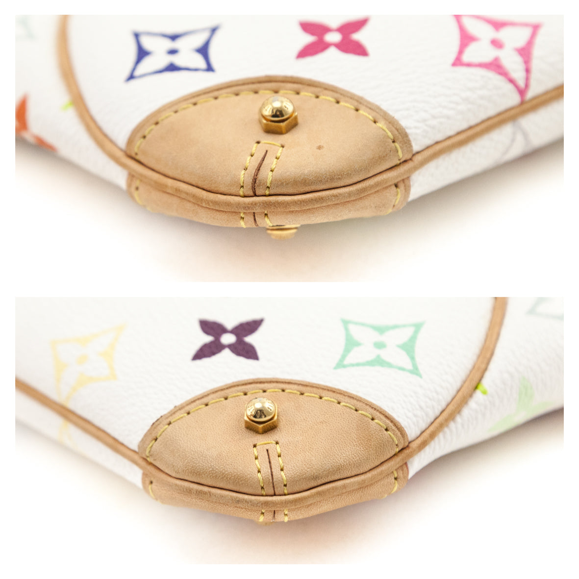 Louis Vuitton White Monogram Multicolor Pochette Milla MM