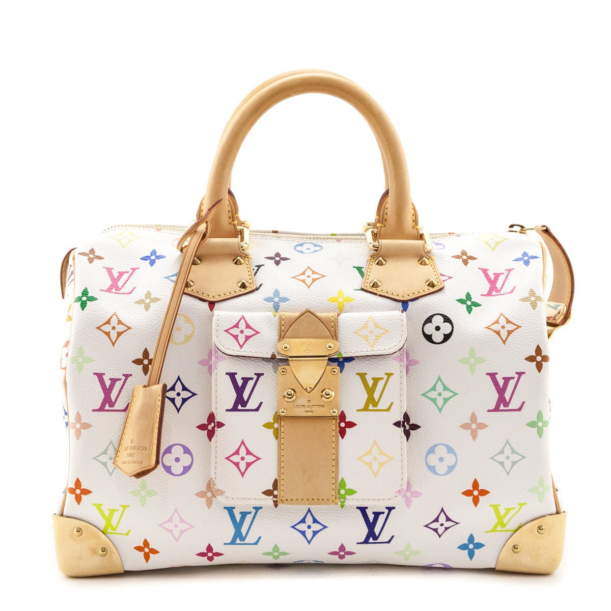 Louis Vuitton White Monogram Multicolor Speedy 30