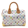 Louis Vuitton White Monogram Multicolor Speedy 30 - Love that Bag etc - Preowned Authentic Designer Handbags & Preloved Fashions