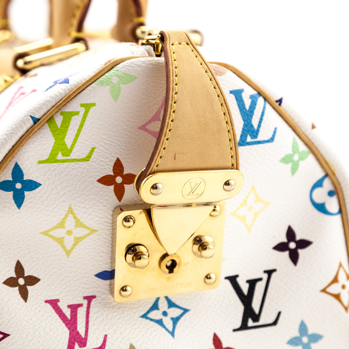 Louis Vuitton White Monogram Multicolor Speedy 30