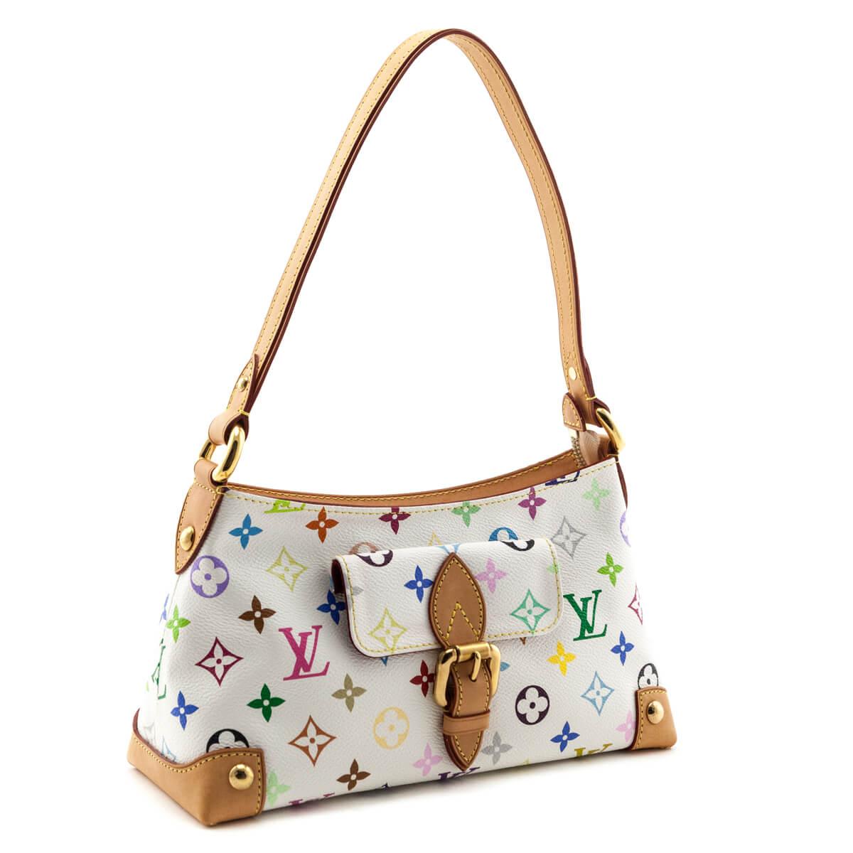 Louis Vuitton White Monogram Multicolore Eliza Bag - Love that Bag etc - Preowned Authentic Designer Handbags & Preloved Fashions