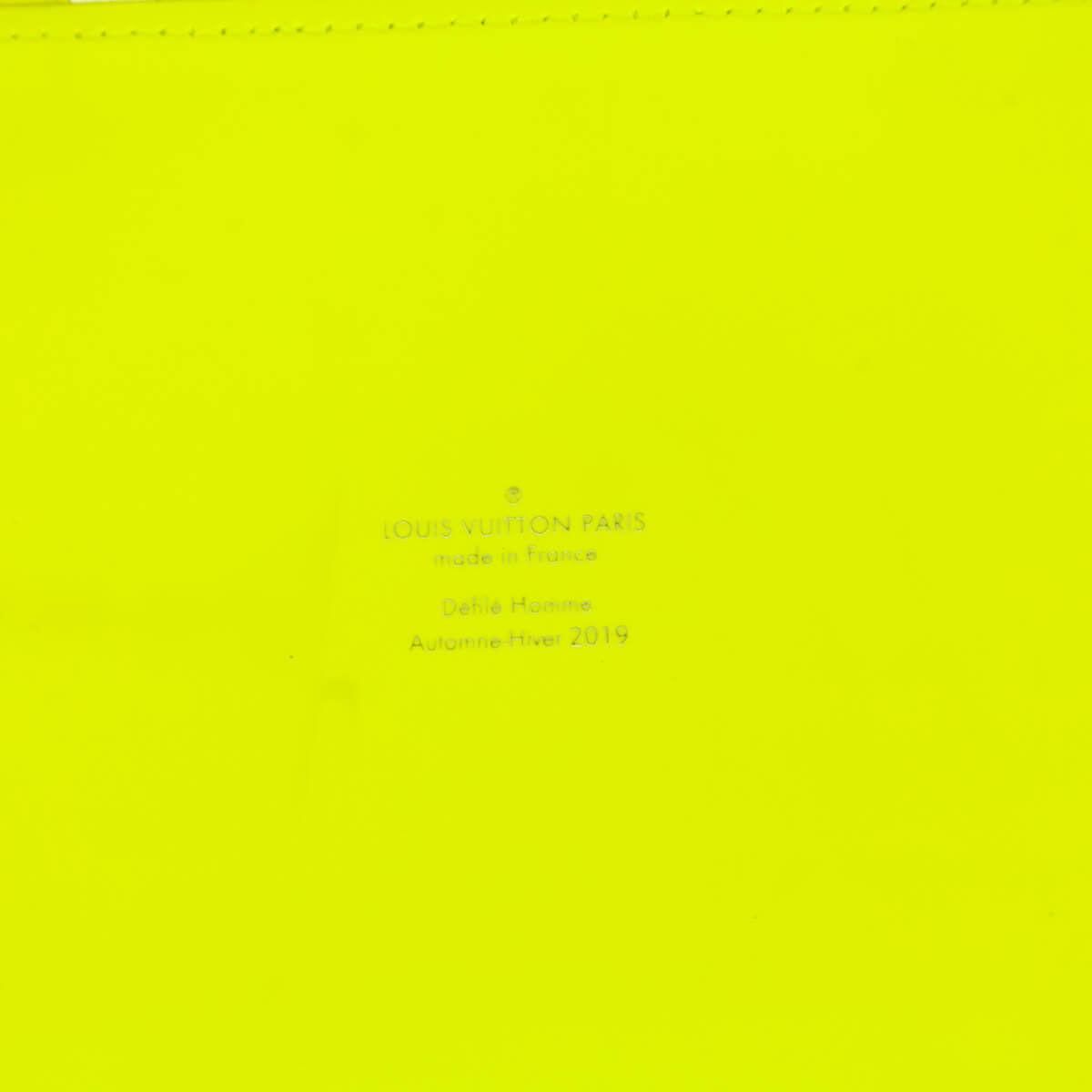 Louis Vuitton Yellow Monogram Fluo See Through Virgil Abloh Keepall Bandouliere 50