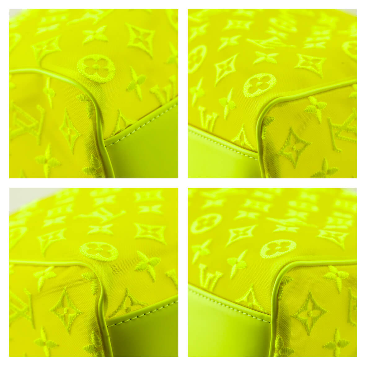 Louis Vuitton Yellow Monogram Fluo See Through Virgil Abloh Keepall Bandouliere 50