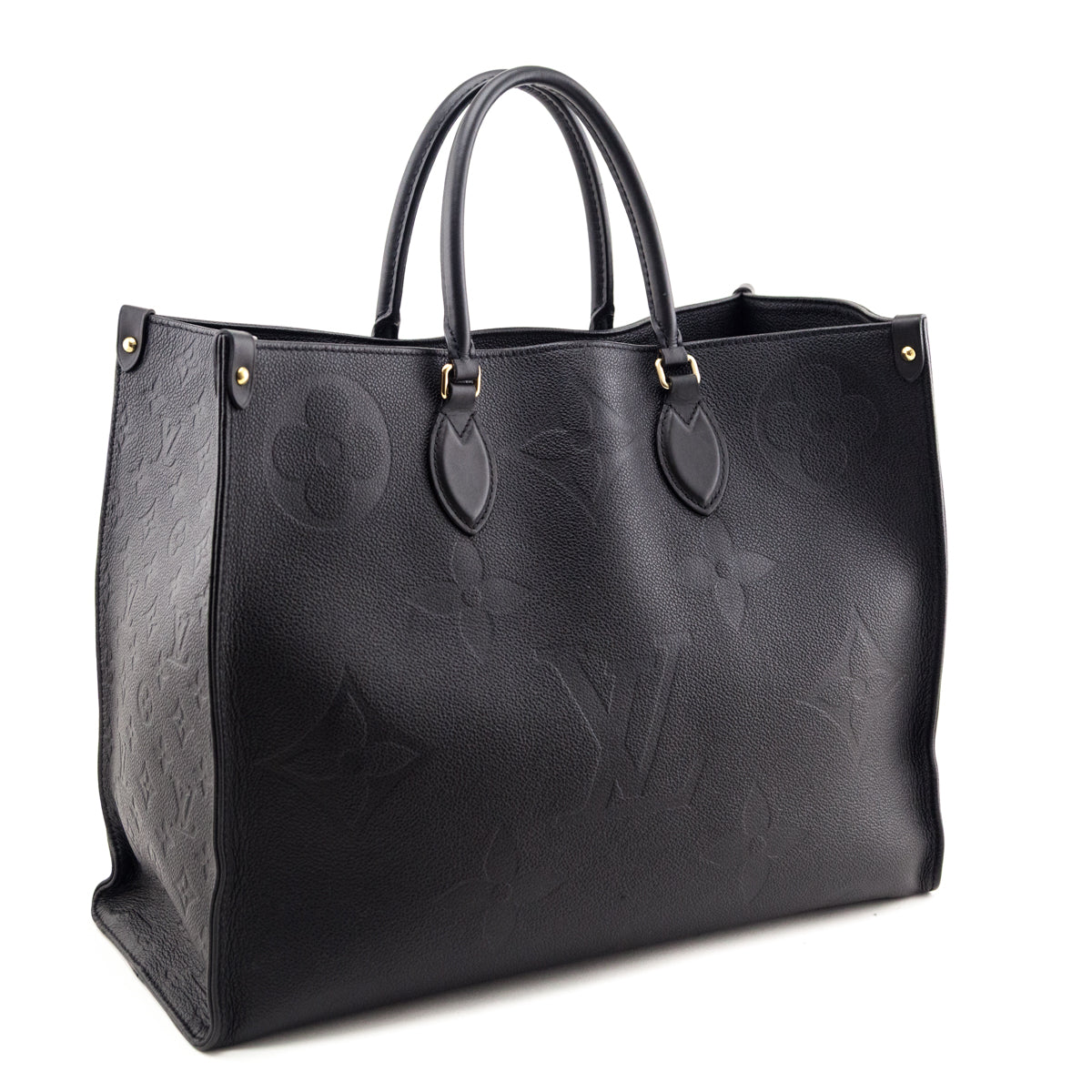 Louis Vuitton Black Empreinte Monogram Giant Onthego MM - Love that Bag etc - Preowned Authentic Designer Handbags & Preloved Fashions