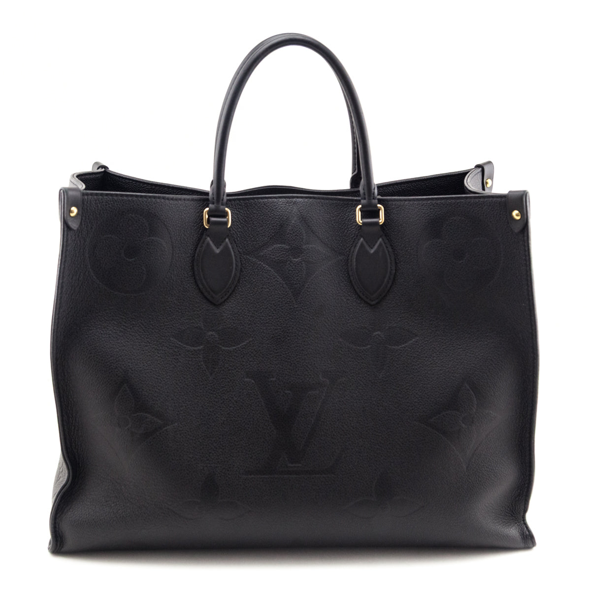 Louis Vuitton Black Empreinte Monogram Giant Onthego MM - Love that Bag etc - Preowned Authentic Designer Handbags & Preloved Fashions