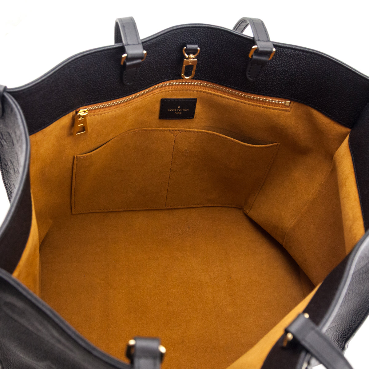 Louis Vuitton Black Empreinte Monogram Giant Onthego MM - Love that Bag etc - Preowned Authentic Designer Handbags & Preloved Fashions