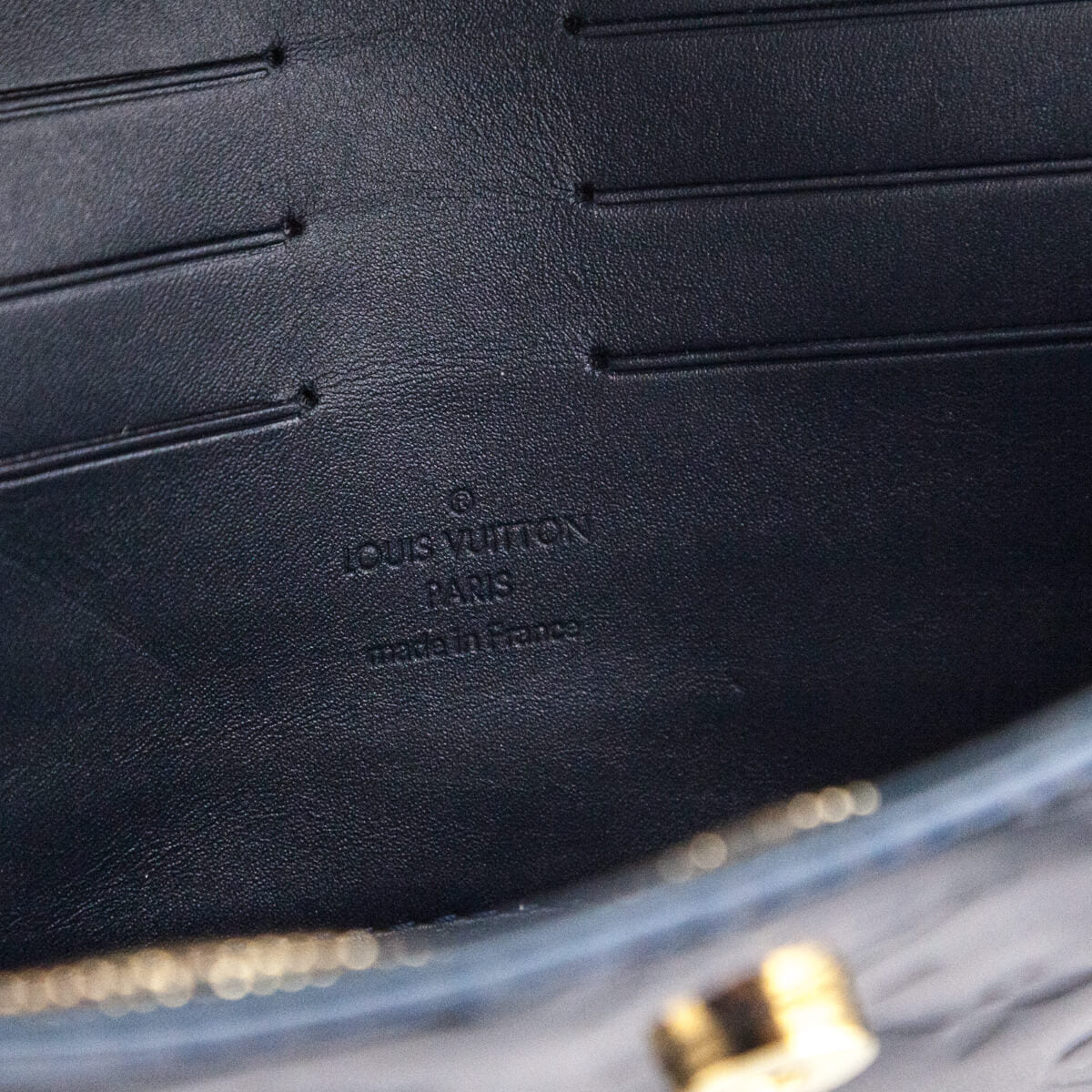 Louis Vuitton Bleu Nuit Monogram Vernis Sunset Boulevard Convertible Clutch