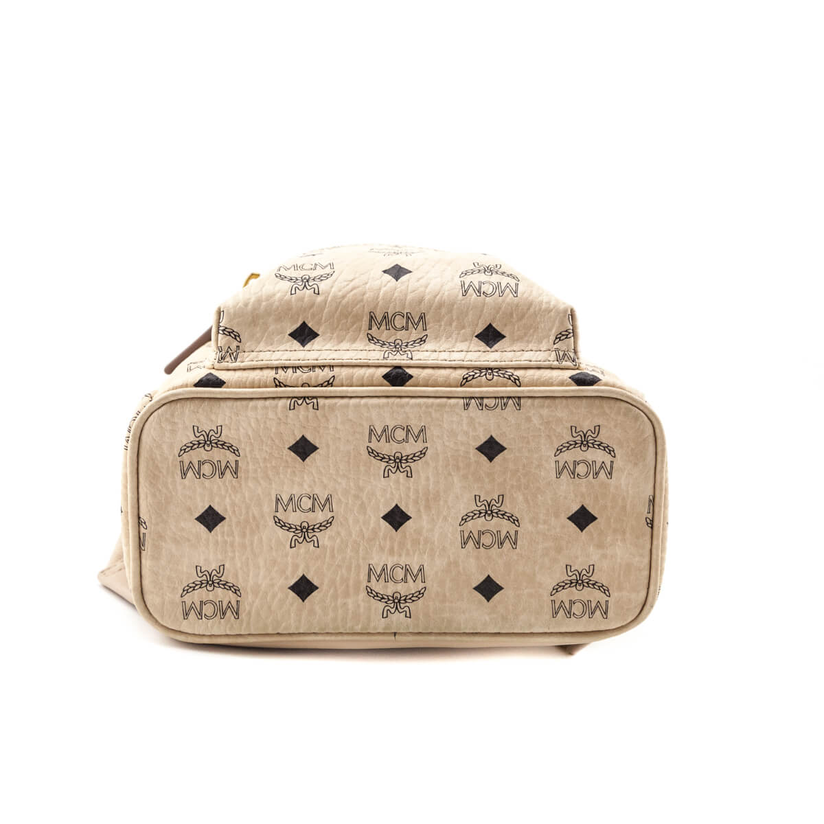 MCM Beige Visetos Side Stud Mini Stark Backpack - Love that Bag etc - Preowned Authentic Designer Handbags & Preloved Fashions