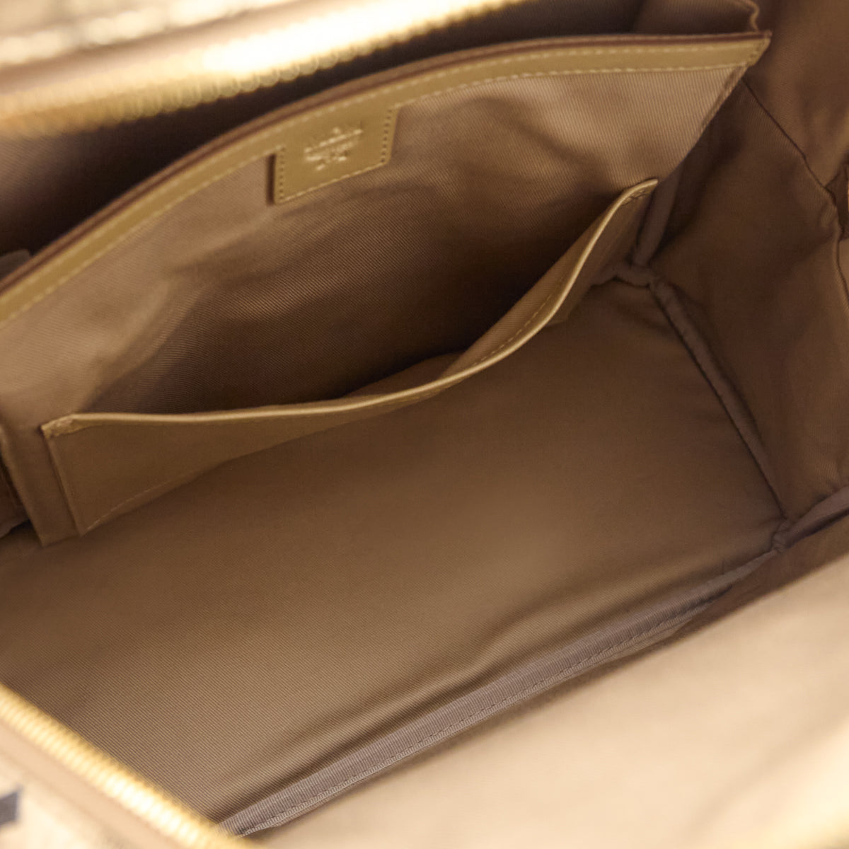 MCM Gold Metallic Visetos Outline Stud Medium Stark Backpack - Love that Bag etc - Preowned Authentic Designer Handbags & Preloved Fashions