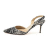 Manolo Blahnik Black & White Tweed Carolyn Slingback Pumps Size US 8.5 | EU 38.5 - Love that Bag etc - Preowned Authentic Designer Handbags & Preloved Fashions