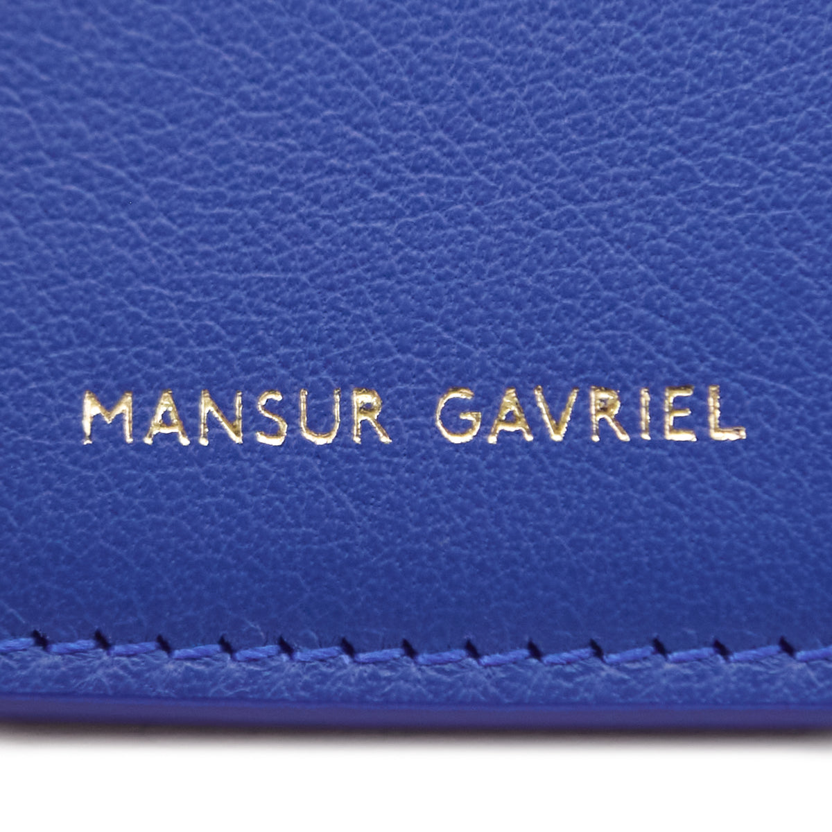 Mansur Gavriel Blue Calfskin Zip Card Holder - Love that Bag etc - Preowned Authentic Designer Handbags & Preloved Fashions