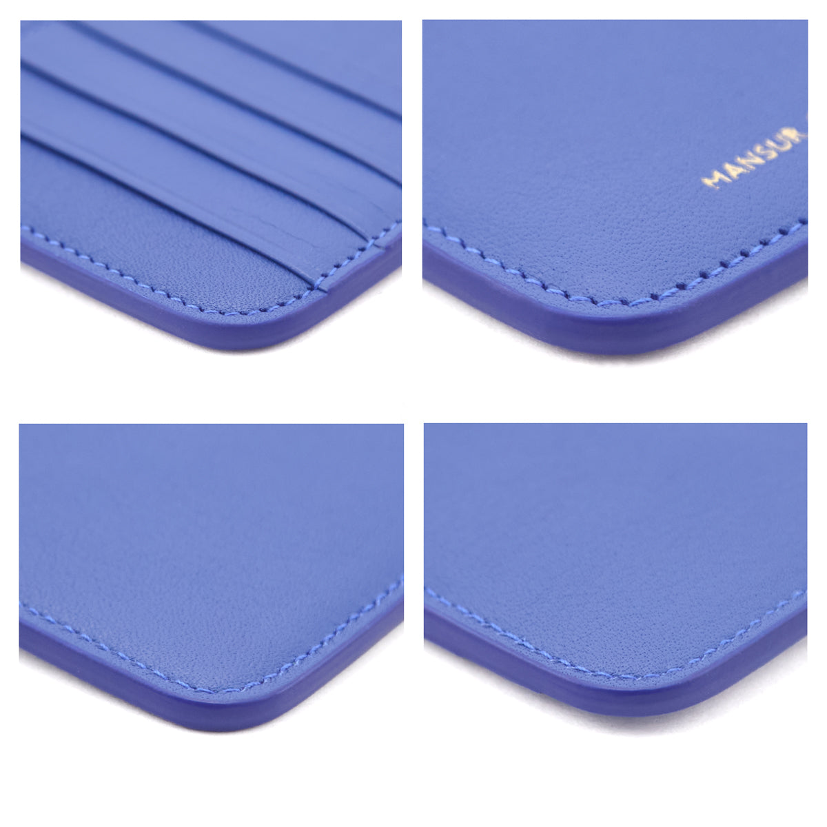 Mansur Gavriel Blue Calfskin Zip Card Holder - Love that Bag etc - Preowned Authentic Designer Handbags & Preloved Fashions