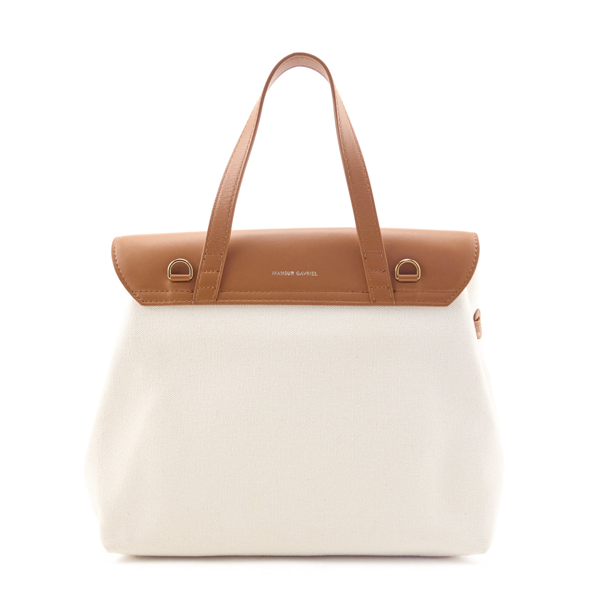 Mansur Gavriel Canvas & Tan Lady Bag - Love that Bag etc - Preowned Authentic Designer Handbags & Preloved Fashions