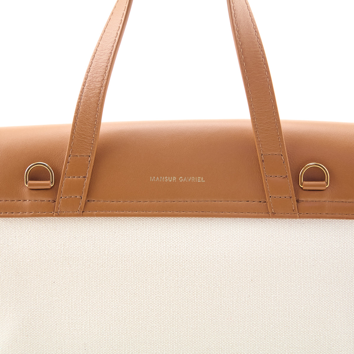 Mansur Gavriel Canvas & Tan Lady Bag - Love that Bag etc - Preowned Authentic Designer Handbags & Preloved Fashions