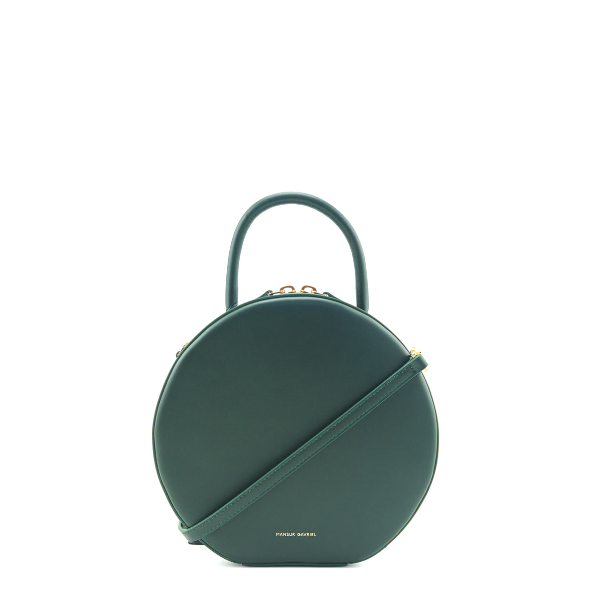 Mansur Gavriel Moss Green Calfskin Small Circle Bag - Love that Bag etc - Preowned Authentic Designer Handbags & Preloved Fashions