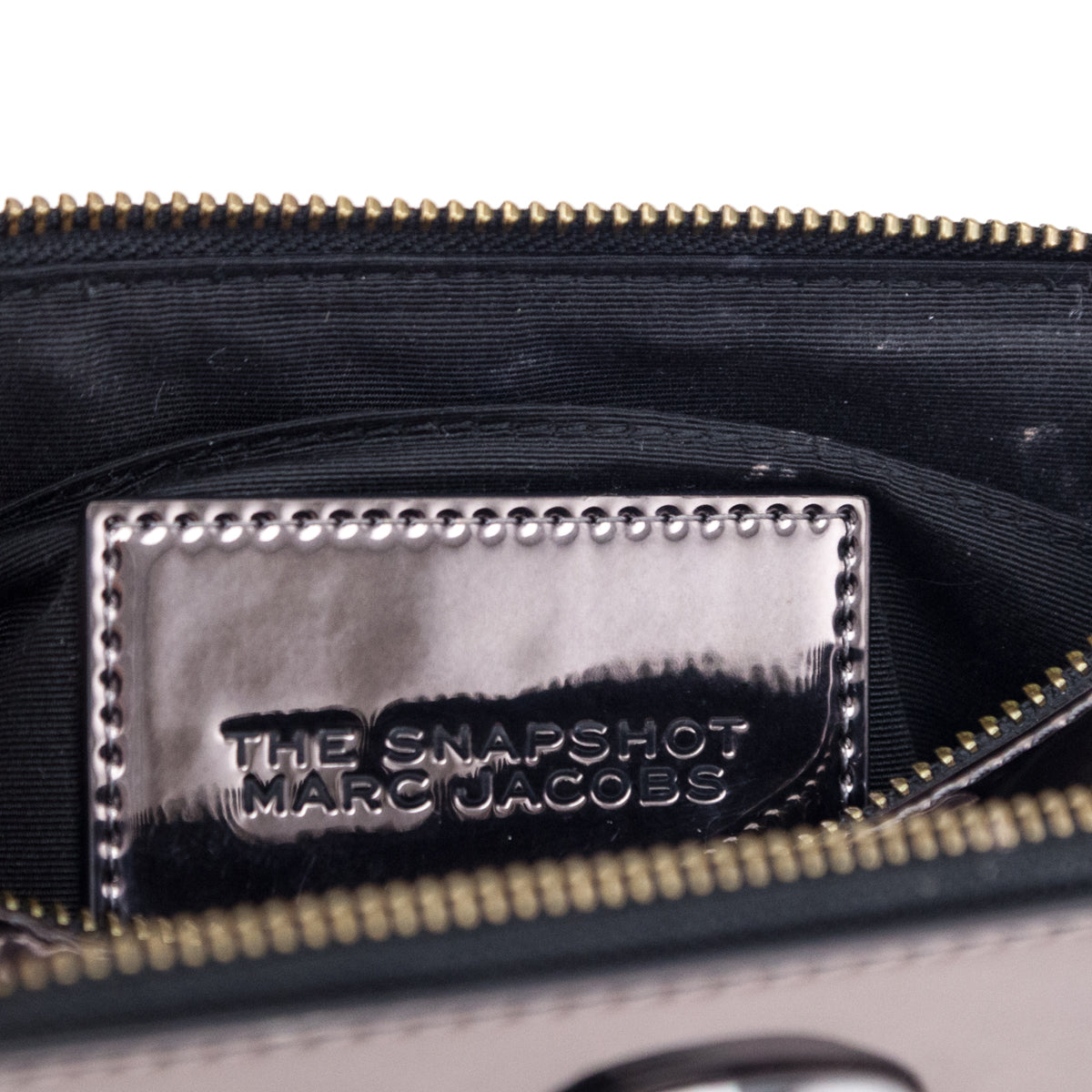 Marc Jacobs Iridescent Mauve Patent Fabric Snapshot Crossbody - Love that Bag etc - Preowned Authentic Designer Handbags & Preloved Fashions