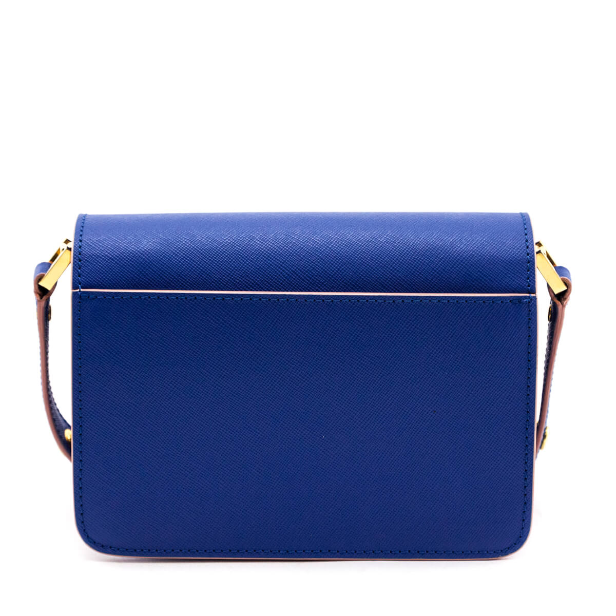 Marni Blue Saffiano Mini Trunk Bag - Love that Bag etc - Preowned Authentic Designer Handbags & Preloved Fashions