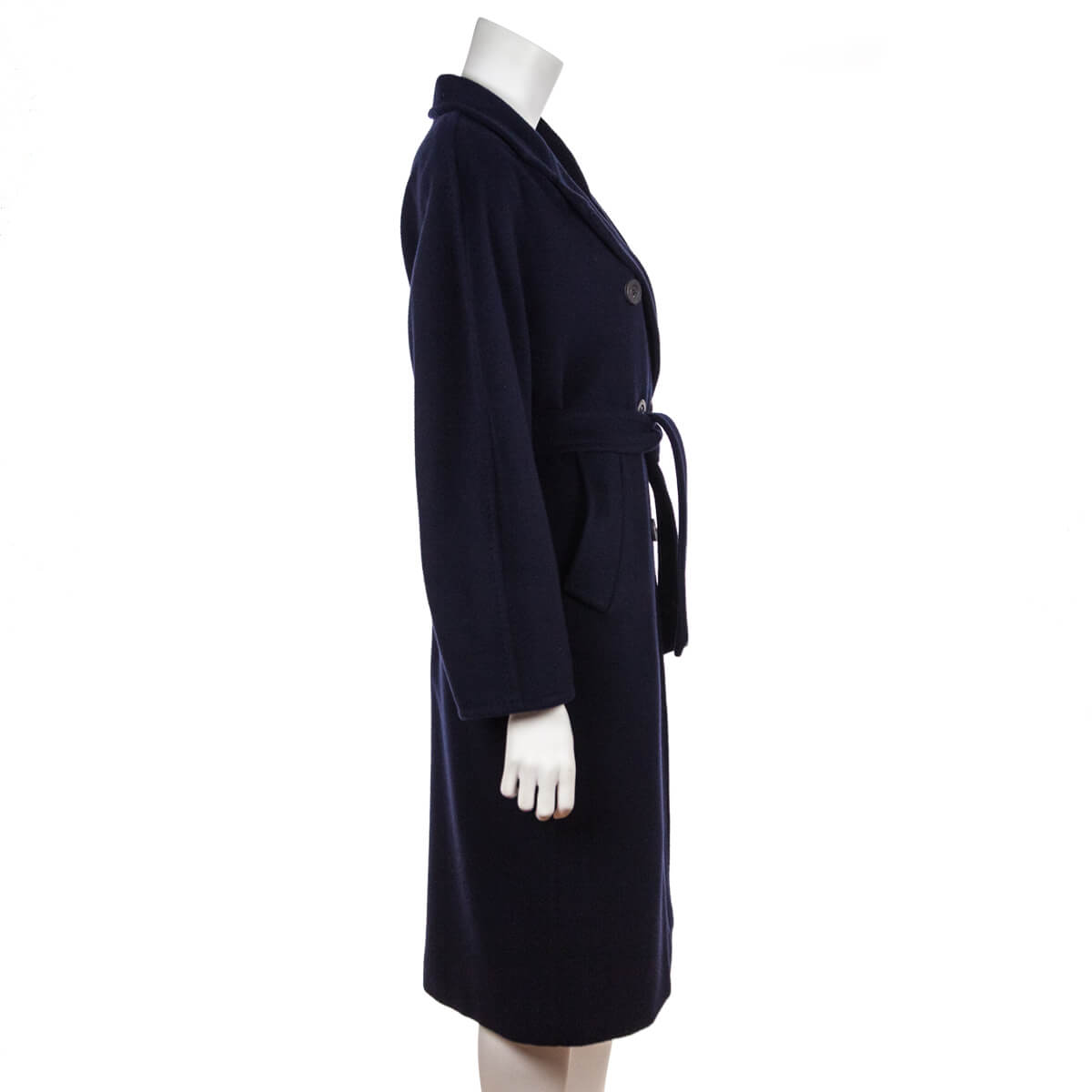 Max Mara Navy Cashmere 101801 Icon Coat Size XXS | IT 34 - Love that Bag etc - Preowned Authentic Designer Handbags & Preloved Fashions