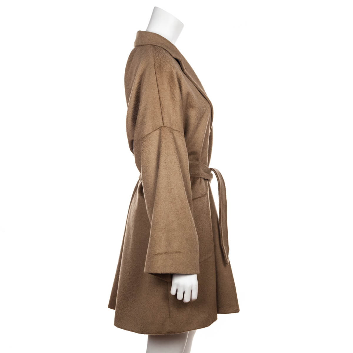Max Mara Tan Camel Hair Belted Coat Size L | US 10 | IT 44 - Love that Bag etc - Preowned Authentic Designer Handbags & Preloved Fashions
