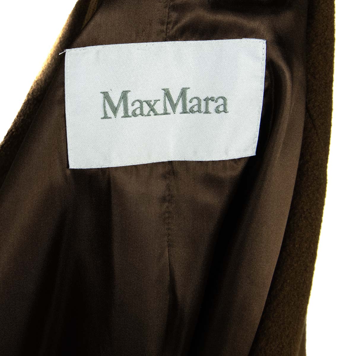 Max Mara Brown Wool & Cashmere Double Breasted Coat Size XL | IT 46 - Love that Bag etc - Preowned Authentic Designer Handbags & Preloved Fashions