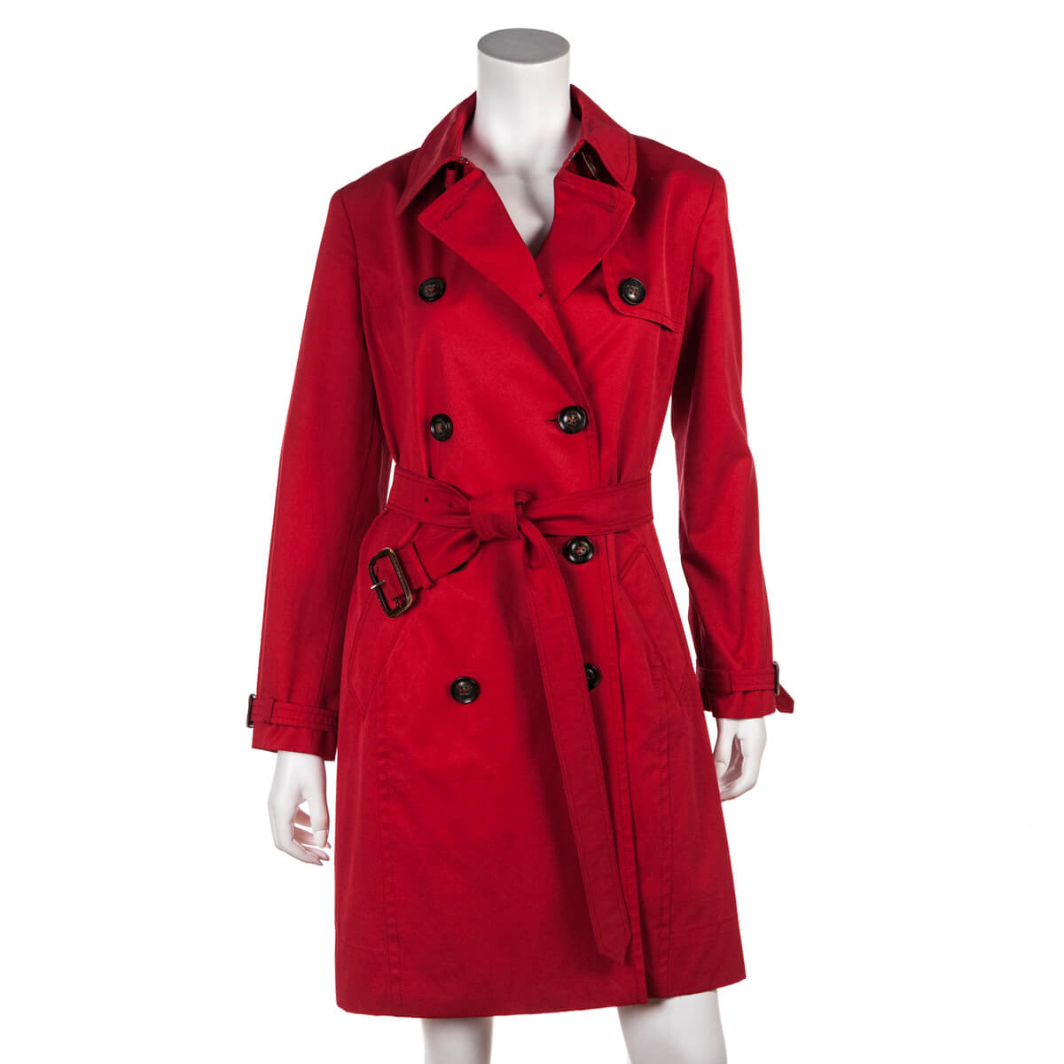 Max Mara Red Trench Coat Size XL | IT 46 - Love that Bag etc - Preowned Authentic Designer Handbags & Preloved Fashions