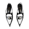Miu Miu Black & White Penny Loafer Slingback Pumps Size US 8 | EU 38 - Love that Bag etc - Preowned Authentic Designer Handbags & Preloved Fashions