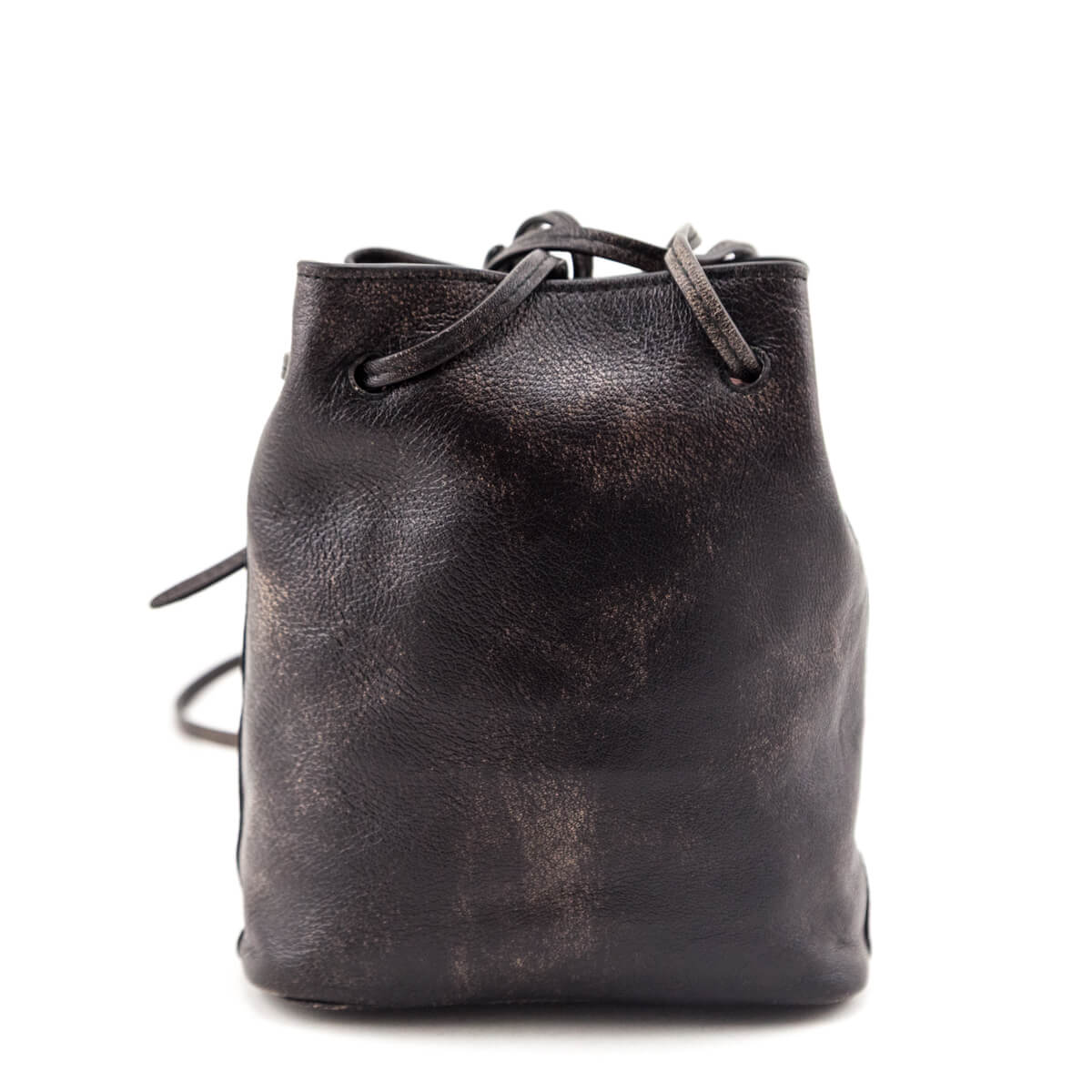Miu Miu Coffee Distressed Nappa Pouch - Love that Bag etc - Preowned Authentic Designer Handbags & Preloved Fashions