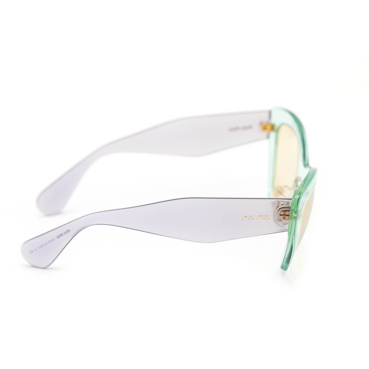 Miu Miu Green & Purple Lucite Cat-Eye Sunglasses - Love that Bag etc - Preowned Authentic Designer Handbags & Preloved Fashions