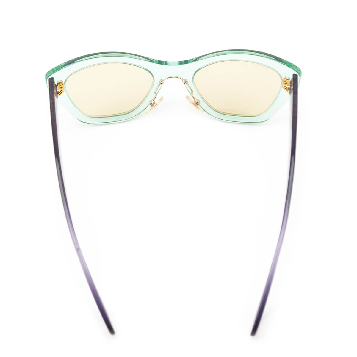 Miu Miu Green & Purple Lucite Cat-Eye Sunglasses - Love that Bag etc - Preowned Authentic Designer Handbags & Preloved Fashions