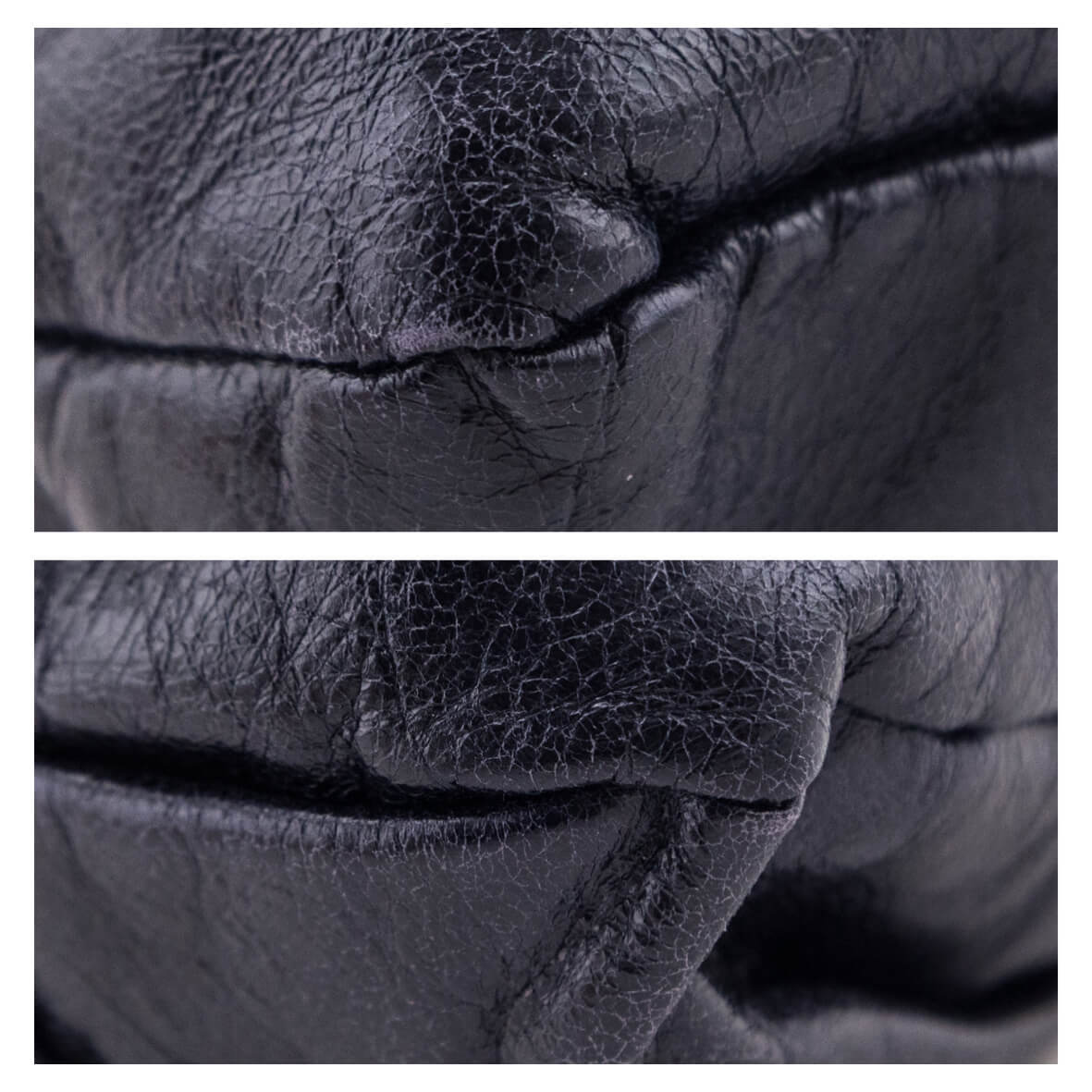 Miu Miu Navy Vitello Shine Pattina Ruched Clutch - Love that Bag etc - Preowned Authentic Designer Handbags & Preloved Fashions