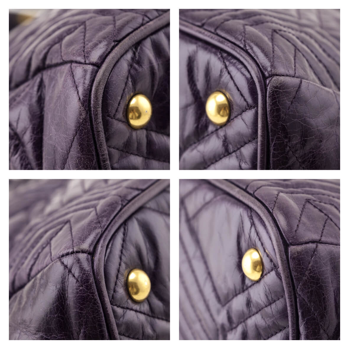 Miu Miu Purple Vitello Shine Tote - Love that Bag etc - Preowned Authentic Designer Handbags & Preloved Fashions