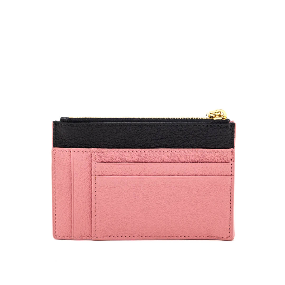 Miu Miu Rosa & Nero Madras Zip Card Case - Love that Bag etc - Preowned Authentic Designer Handbags & Preloved Fashions