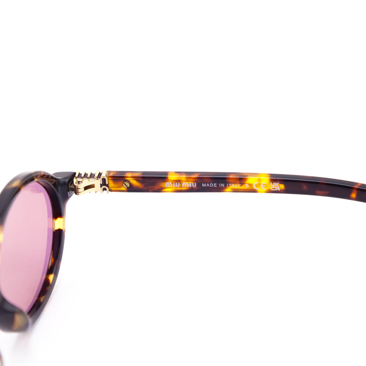 Miu Miu Tortoise-shell Effect Regard Oval Sunglasses - Love that Bag etc - Preowned Authentic Designer Handbags & Preloved Fashions