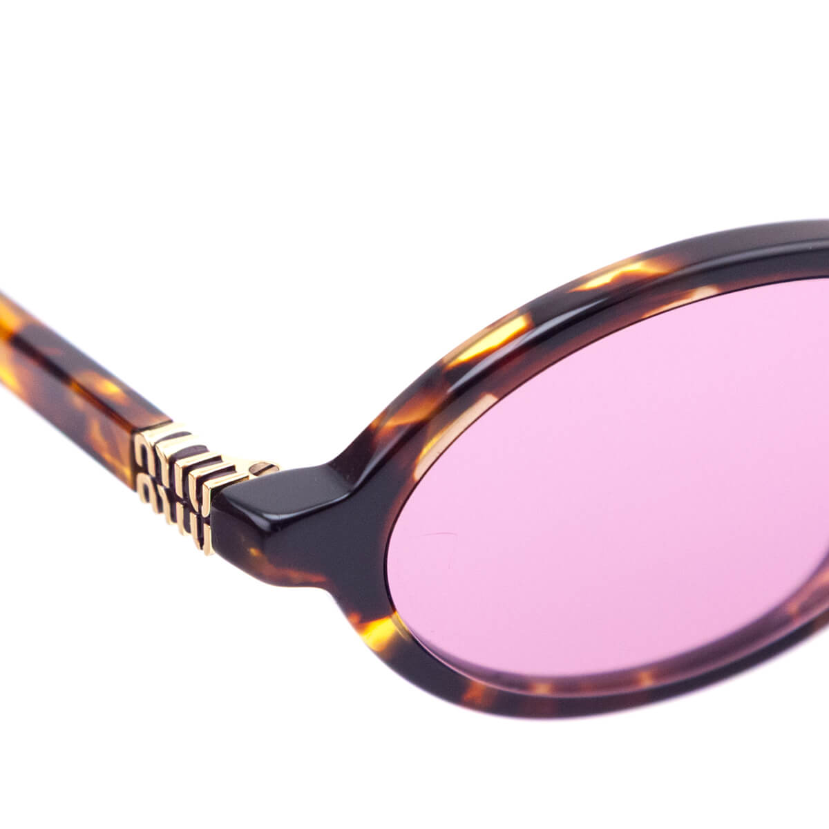 Miu Miu Tortoise-shell Effect Regard Oval Sunglasses - Love that Bag etc - Preowned Authentic Designer Handbags & Preloved Fashions