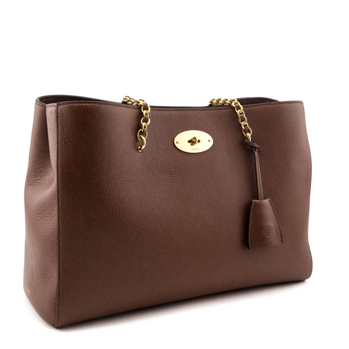 Mulberry Oak Two-Tone Small Classic Grain Lily Chain Tote - Love that Bag etc - Preowned Authentic Designer Handbags & Preloved Fashions