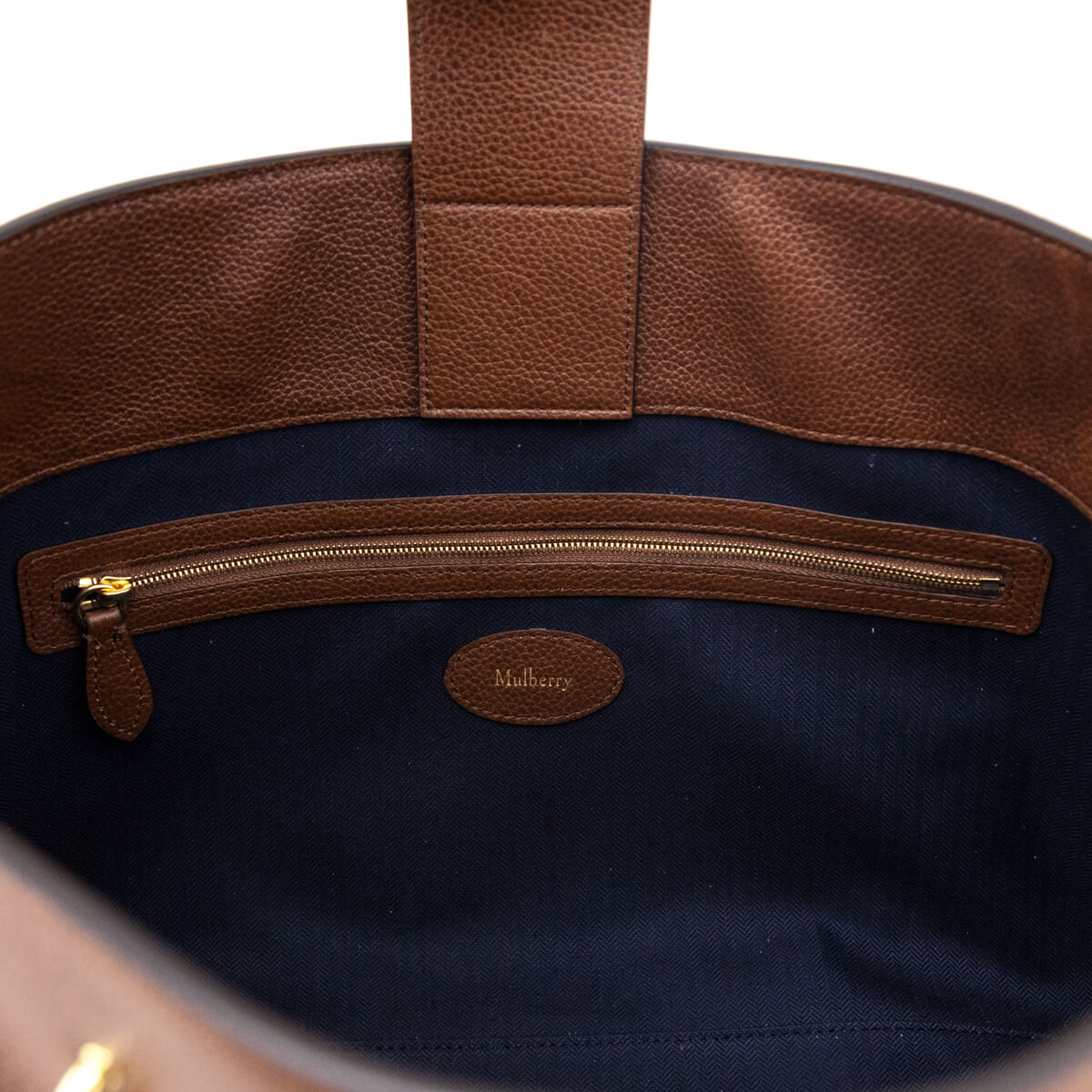 Mulberry Oak Two-Tone Small Classic Grain Lily Chain Tote - Love that Bag etc - Preowned Authentic Designer Handbags & Preloved Fashions