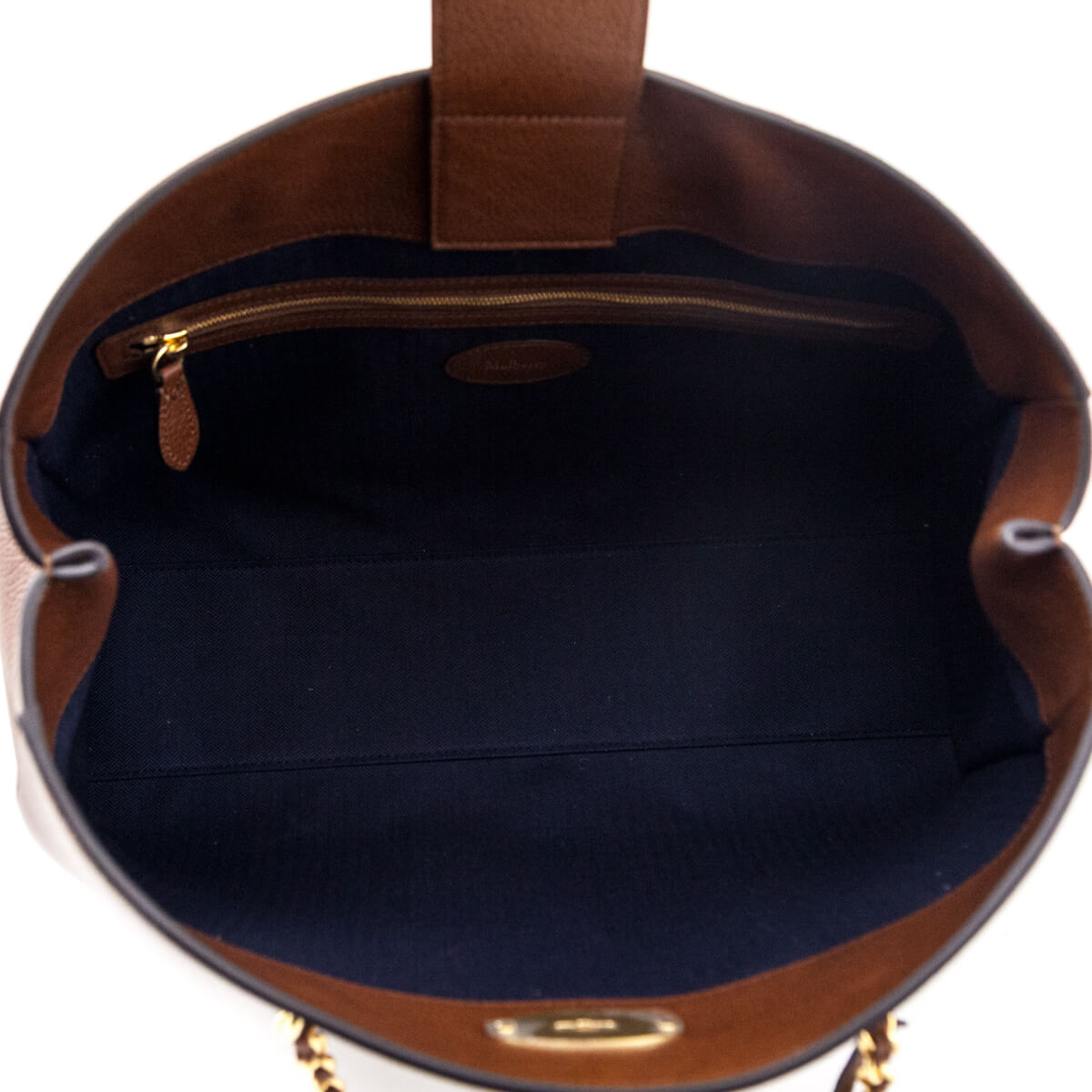 Mulberry Oak Two-Tone Small Classic Grain Lily Chain Tote - Love that Bag etc - Preowned Authentic Designer Handbags & Preloved Fashions