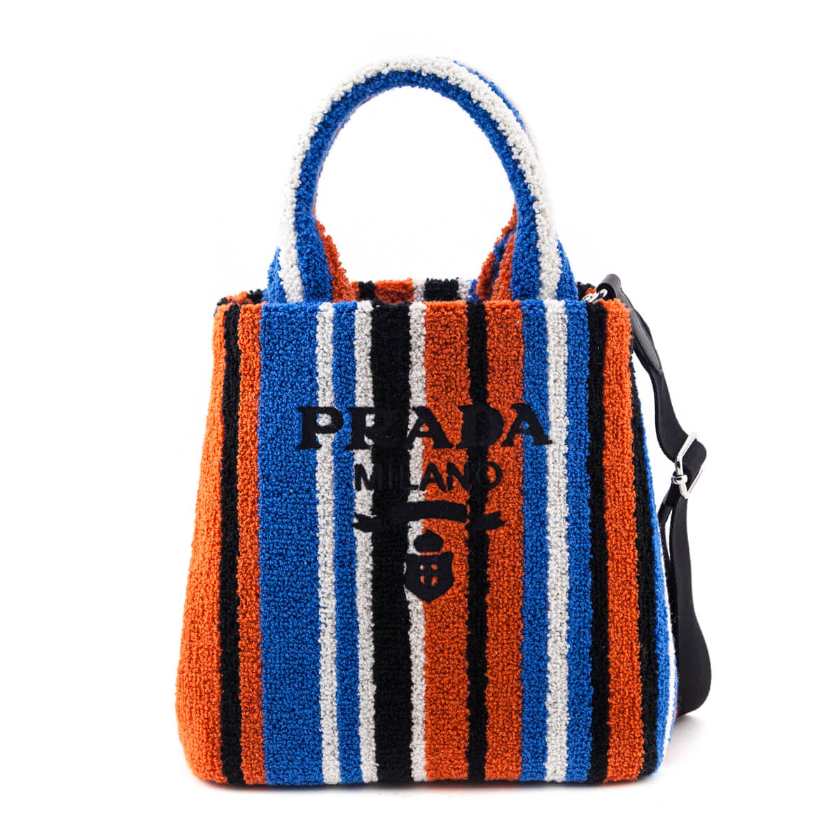 Prada Arancio Terrycloth Bayadere Stripe Bag - Love that Bag etc - Preowned Authentic Designer Handbags & Preloved Fashions