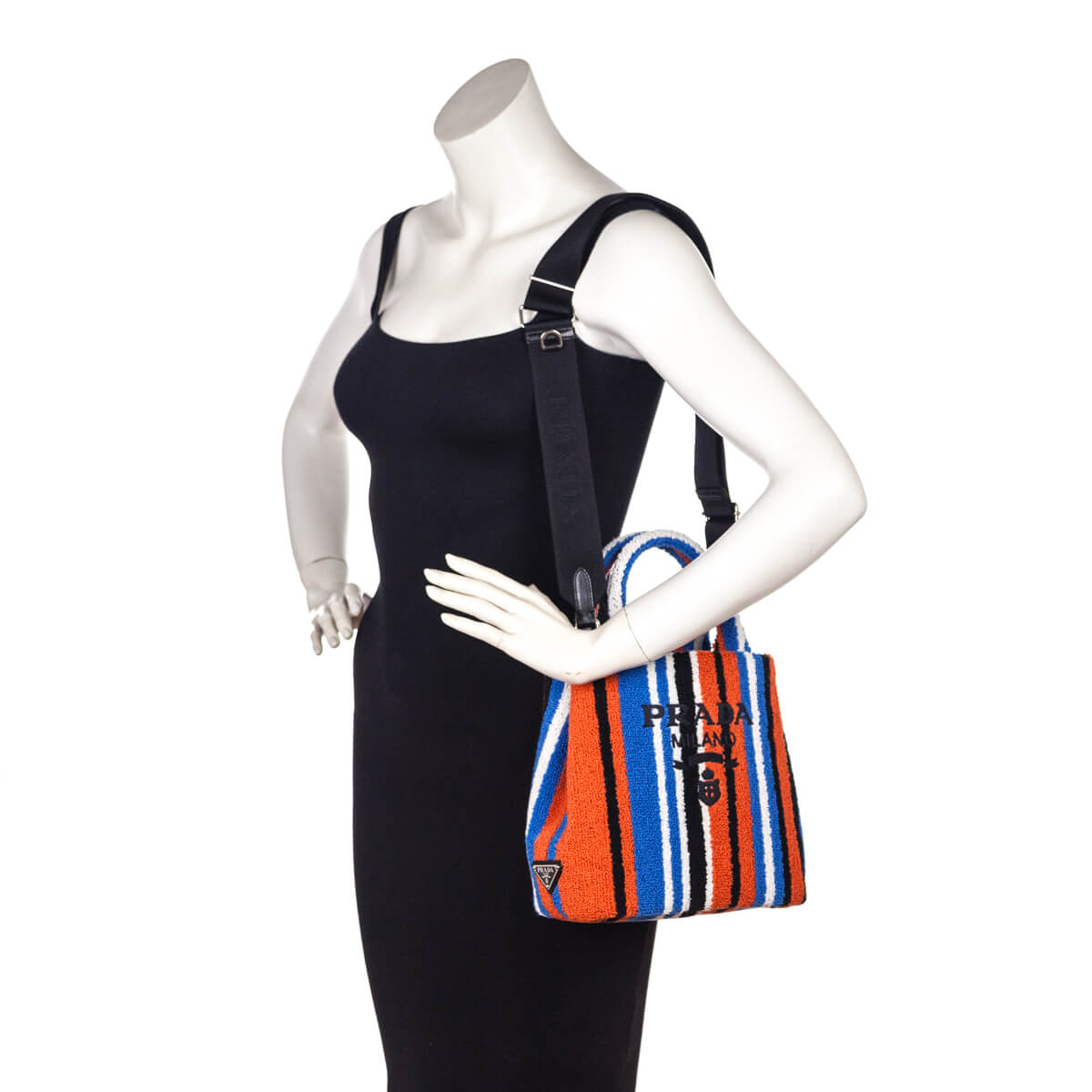 Prada Arancio Terrycloth Bayadere Stripe Bag - Love that Bag etc - Preowned Authentic Designer Handbags & Preloved Fashions