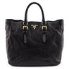 Prada Black Glace Calfskin Zippers Satchel - Love that Bag etc - Preowned Authentic Designer Handbags & Preloved Fashions