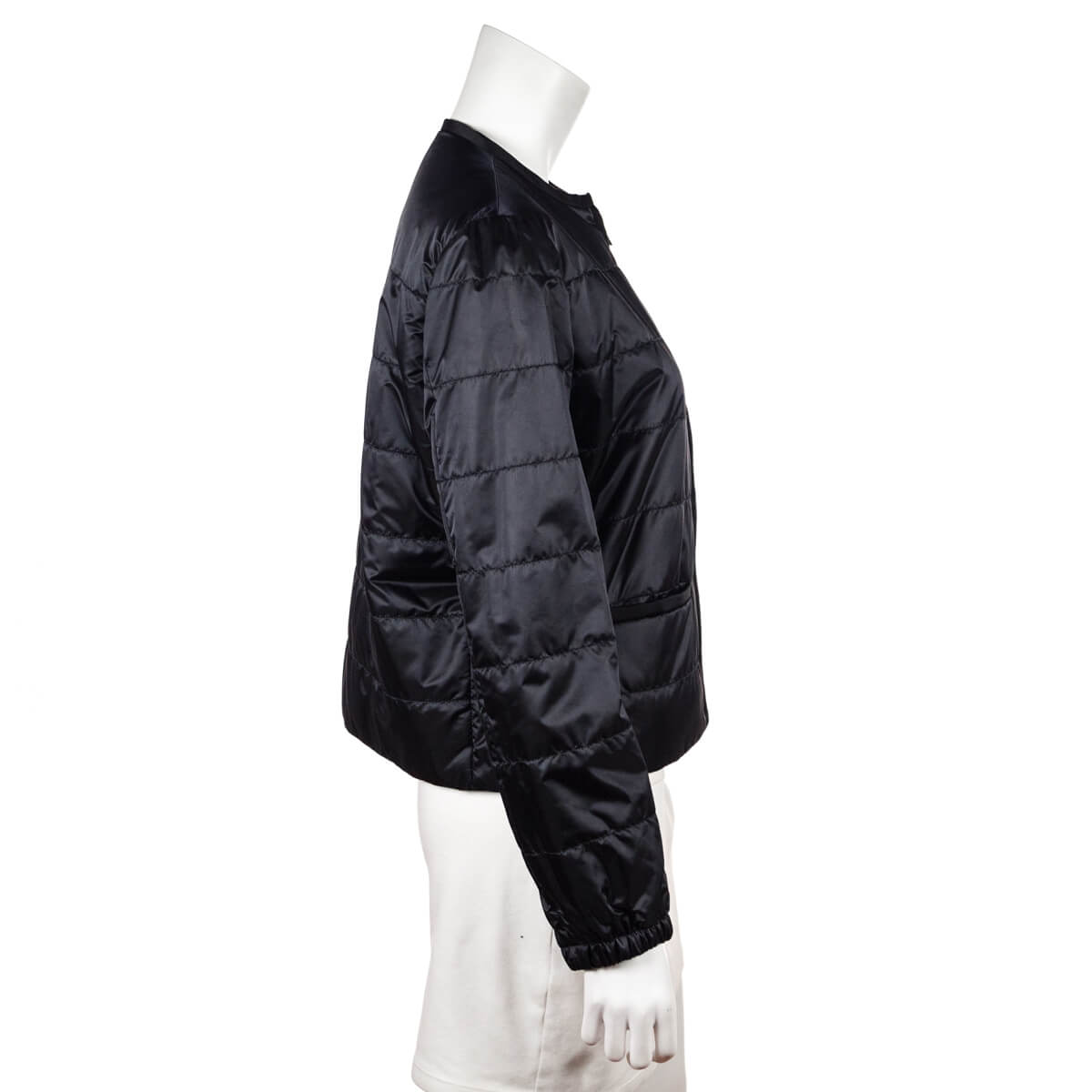 Prada Black Quilted Blouson Jacket Size M | IT 44